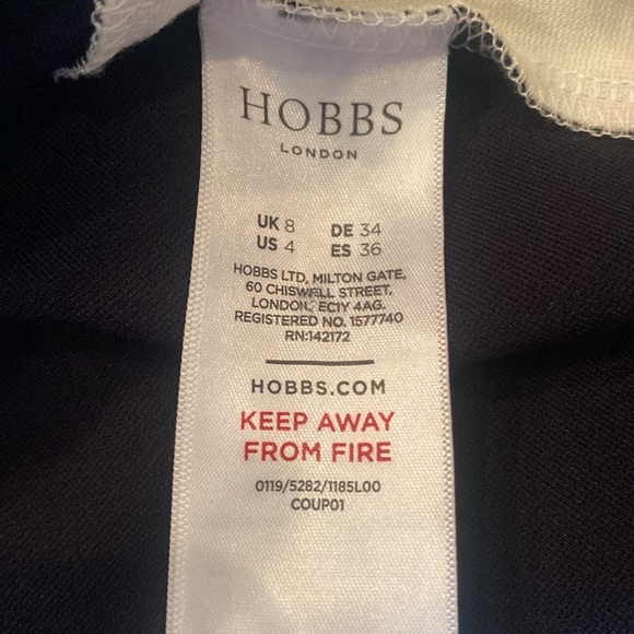 Hobbs Dresses Hobbs London Lenora Dress Sz 4 Navy/White Elegant Classy Hourglass - Picture 13 of 14